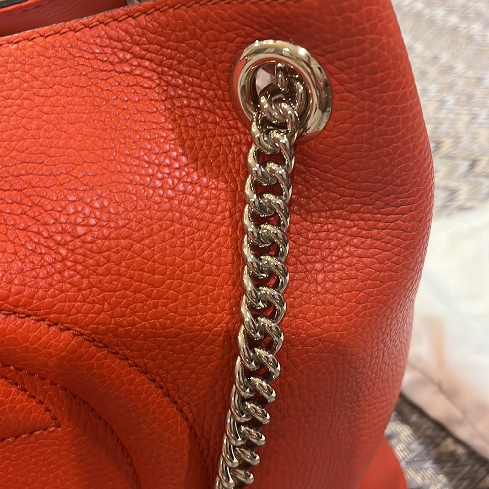 Burnt Orange Gucci Soho tote NWOT - Picture 4 of 12